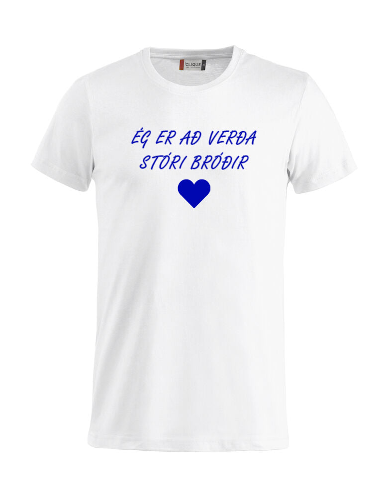 Bolur - Ég er að verða stóri bróðir - Hvítur/Blár