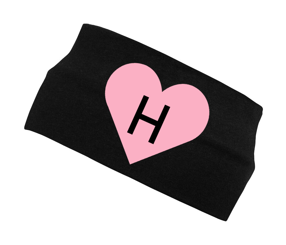 STAFA HÁRBAND SVART MEÐ BLEIKU HJARTA