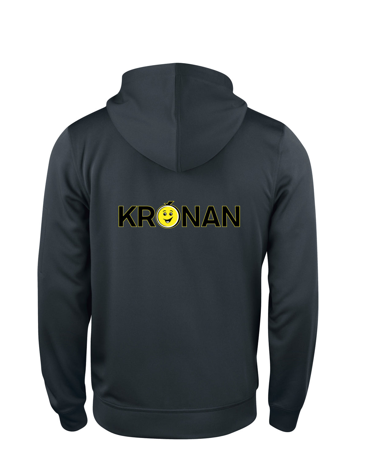 KRÓNAN EFTIRLIT - Basic Active rennd hettupeysa - svört (unisex)