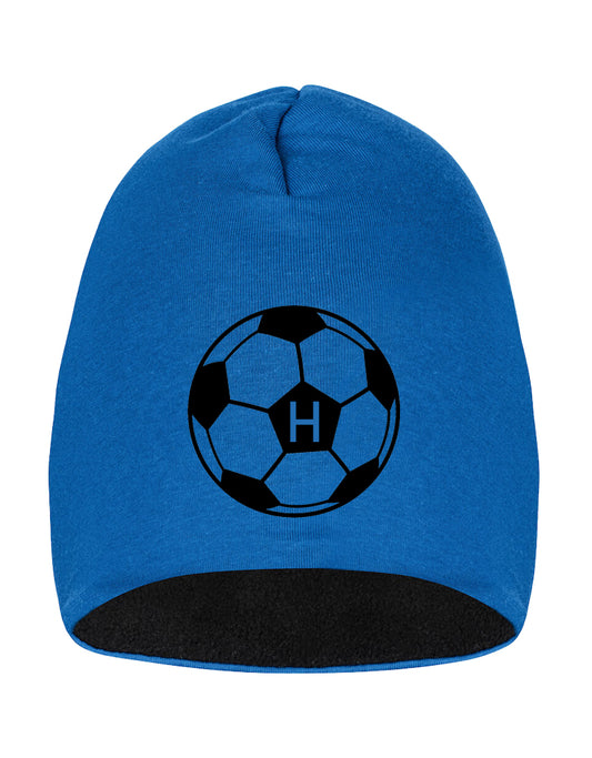 Stafahúfa - Blá með fótbolta