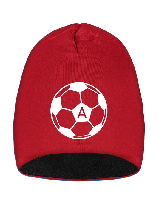 Stafahúfa - Rauð með fótbolta